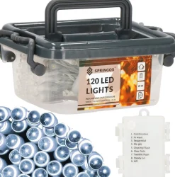 springos Kerstverlichting - Batterij - Afstandsbediening - 9 M - 120 Led - Koel Wit Sale