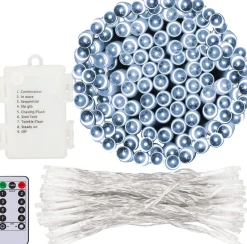 springos Kerstverlichting | 10,5 M | Batterij | Afstandsbediening | 100 Led | Koel Wit Best Sale