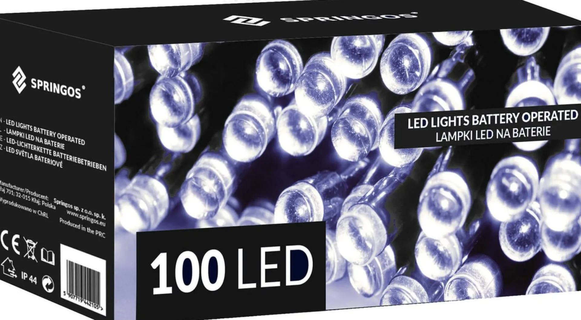 springos Kerstverlichting | 10,5 M | Batterij | Afstandsbediening | 100 Led | Koel Wit Best Sale