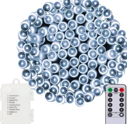 springos Kerstverlichting | 10,5 M | Batterij | Afstandsbediening | 100 Led | Koel Wit Best Sale