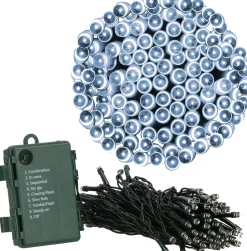 springos Kerstverlichting | 10,5 M | Batterij | 100 Led | Koel Wit Store