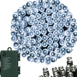 springos Kerstverlichting | 10,5 M | Batterij | 100 Led | Koel Wit Store
