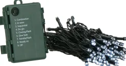 springos Kerstverlichting | 10,5 M | Batterij | 100 Led | Koel Wit Store