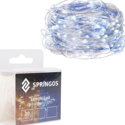 springos Kerstverlichting | 1.9 M | Waterdicht | Op Batterij | Led-Verlichting | Koel Wit/Blauw Best Sale