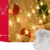 springos Kerstverlichting - Ster - Binnen & Buiten - 5 M - Batterij - 50 Led - Warm Wit Flash Sale