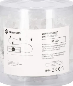 springos Kerstverlichting - Ster - Binnen & Buiten - 5 M - Batterij - 50 Led - Warm Wit Flash Sale