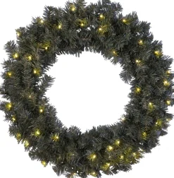 Star Trading Kerstkransen> Kerstkrans Voor Deur | Kerstkrans Met Lichtjes 70 Cm | Led-Krans Kerstmis | Verlichte Kransdeco | Kerstkrans Deurkrans | Kerstkrans Led | Krans Deur Kerst