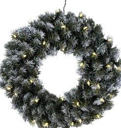 Star Trading Kerstkransen> Kerstkrans Voor Deur | Kerstkrans Met Verlichting 50 Cm | Led-Krans Kerstmis | Verlichte Kransdeco | Kerstkrans Deurkrans | Kerstkrans Led | Krans Deur Kerst