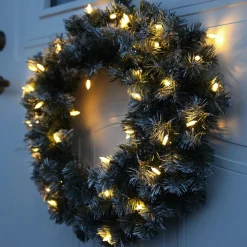 Star Trading Kerstkransen> Kerstkrans Voor Deur | Kerstkrans Met Verlichting 50 Cm | Led-Krans Kerstmis | Verlichte Kransdeco | Kerstkrans Deurkrans | Kerstkrans Led | Krans Deur Kerst