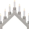 Star Trading Kerststukjes> Raamkroonluchter Kerst Lichtgrijs | Kerstlichtboog | Decoratie Kerst | Raamdecoratie Kerst | Kerstraamverlichting | Kerstdecoratie | Kerst Raamverlichting