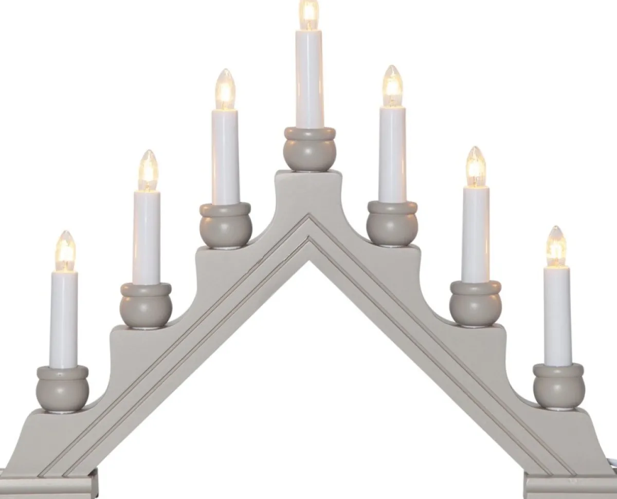 Star Trading Kerststukjes> Raamkroonluchter Kerst Lichtgrijs | Kerstlichtboog | Decoratie Kerst | Raamdecoratie Kerst | Kerstraamverlichting | Kerstdecoratie | Kerst Raamverlichting