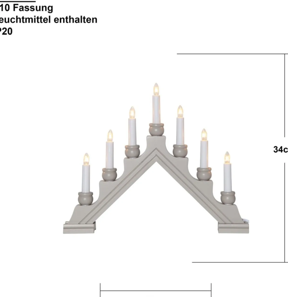 Star Trading Kerststukjes> Raamkroonluchter Kerst Lichtgrijs | Kerstlichtboog | Decoratie Kerst | Raamdecoratie Kerst | Kerstraamverlichting | Kerstdecoratie | Kerst Raamverlichting