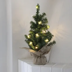 Star Trading Toppy Kunstkerstboom Van, Kleine Kerstboom In Het Groen Met Led-Lichtketting En Timer Voor Binnen, Warm Wit, Werkt Op Batterijen, Hoogte: 45 Cm Discount