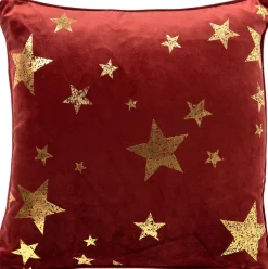 Merkloos Kerstkussens>Stars - Sierkussen 45X45 Cm Kerst Decoratie - Velvet