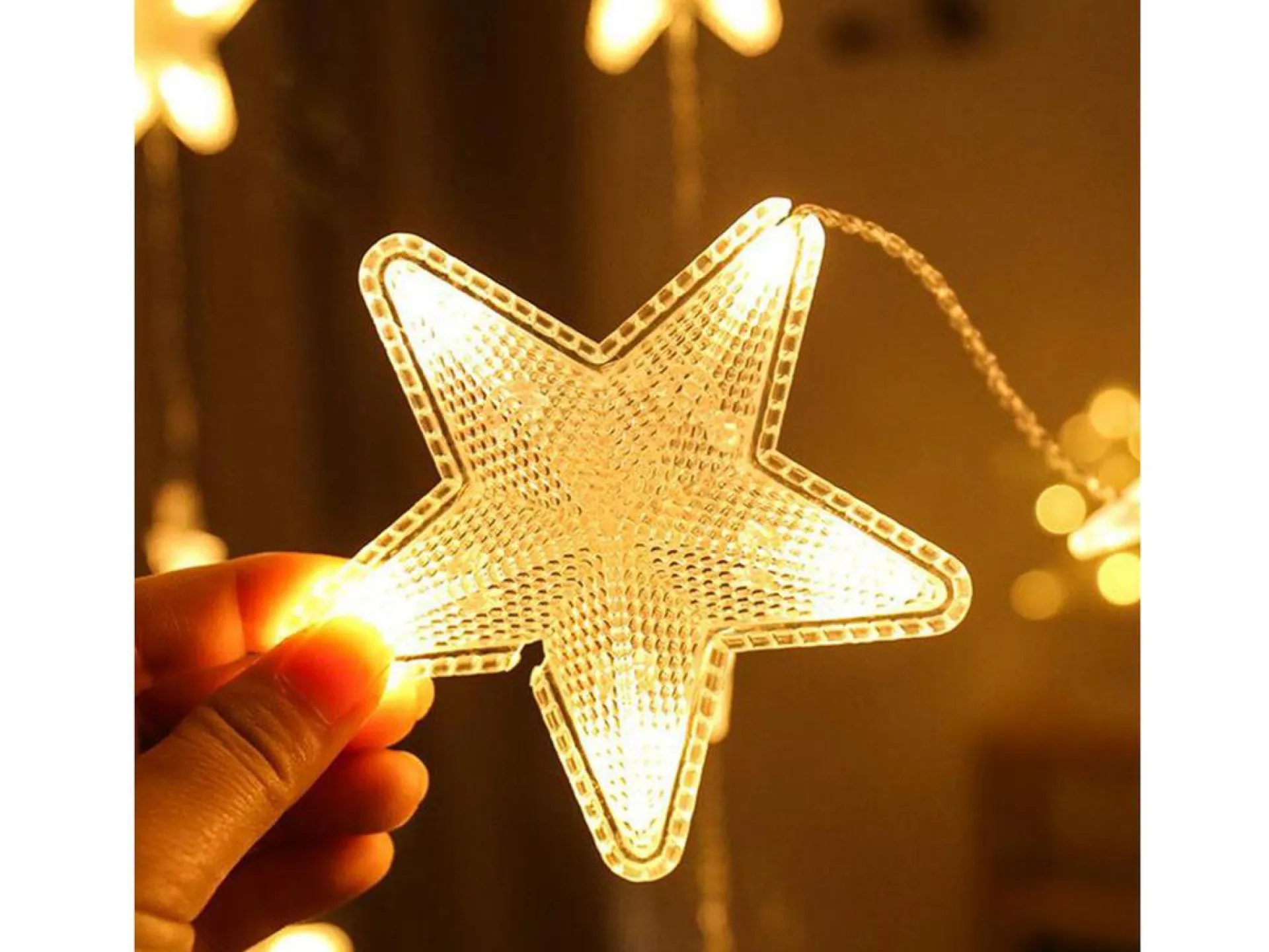 Xd Xtreme Sterrengordijn - Kerstverlichting - V-Shape Pyramide - Energiebesparend - 3 Meter - Lichtgordijn - Kerst - Warm Wit - 8 Lichteffecten - Voor Binnen - Veilige Kerstverlichting - Lichtsnoer - Xd Xtreme Cheap