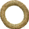 Merkloos Kerstkransen>Stro Kerstkrans Om Te Decoreren 20 Cm - Kerst Deurkransen - Strokransen