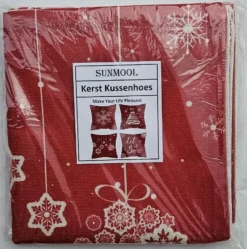 SUNMOOL Kerstkussens> Kerst Kussenhoes - Kussenhoes - Pillow Cover - 45 X 45Cm 4Stuks