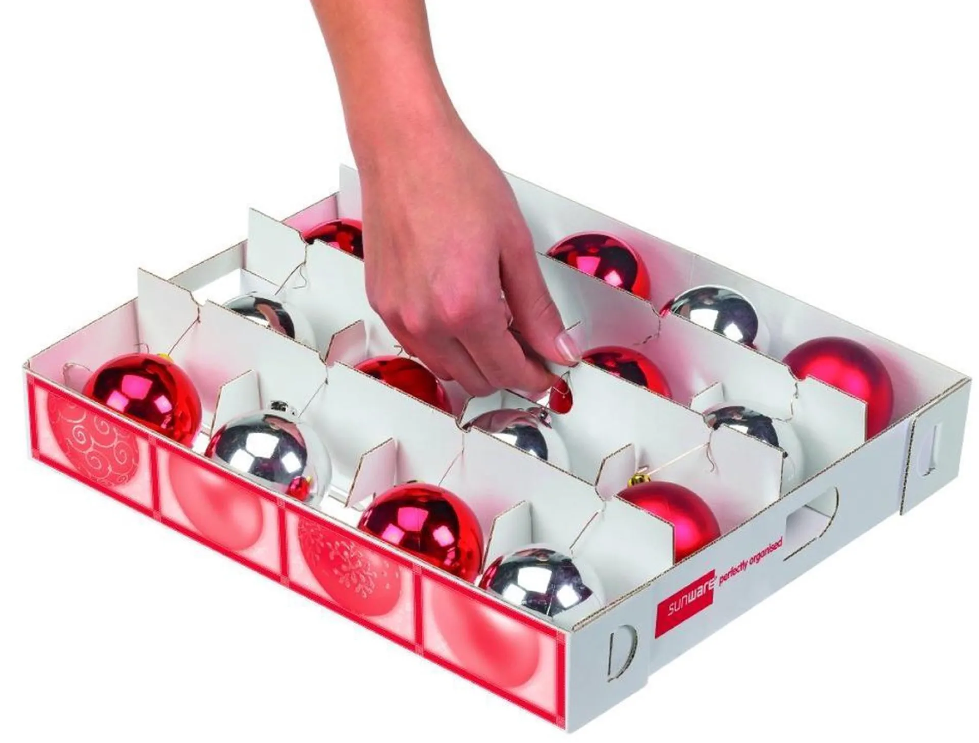 Sunware Kersttas - Voor Kerstversieringen - Trays Voor 72 Kerstballen Outlet