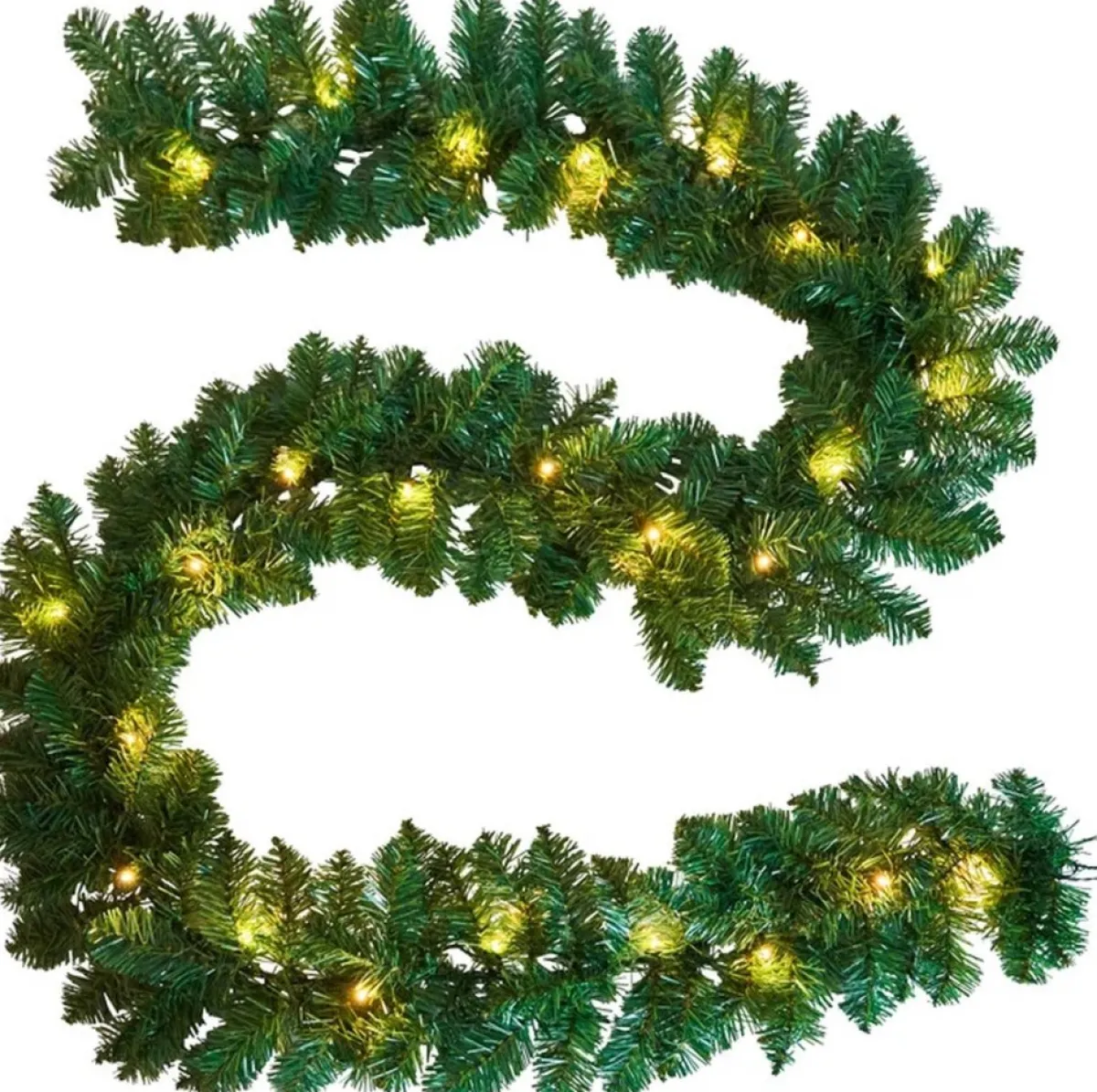 Svenska Living Guirlandes> Kerstslinger 270 Cm - 20 Led's Met Timer - Groen