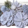 Naturn Christmas Kerststukjes>Tealight Holder 2L Pinecone Pearl 30Cm