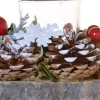 TotalPress Kerststukjes>Tealight Holder Pinecone Snowflake D15 H10Cm Multicolour | Kerst | Kerststukje| Decoratie