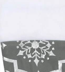 The Living Store Kerstboomrok Sneeuw 122 Cm - Inclusief Kerstsok (100% Polyester) Grijs Store