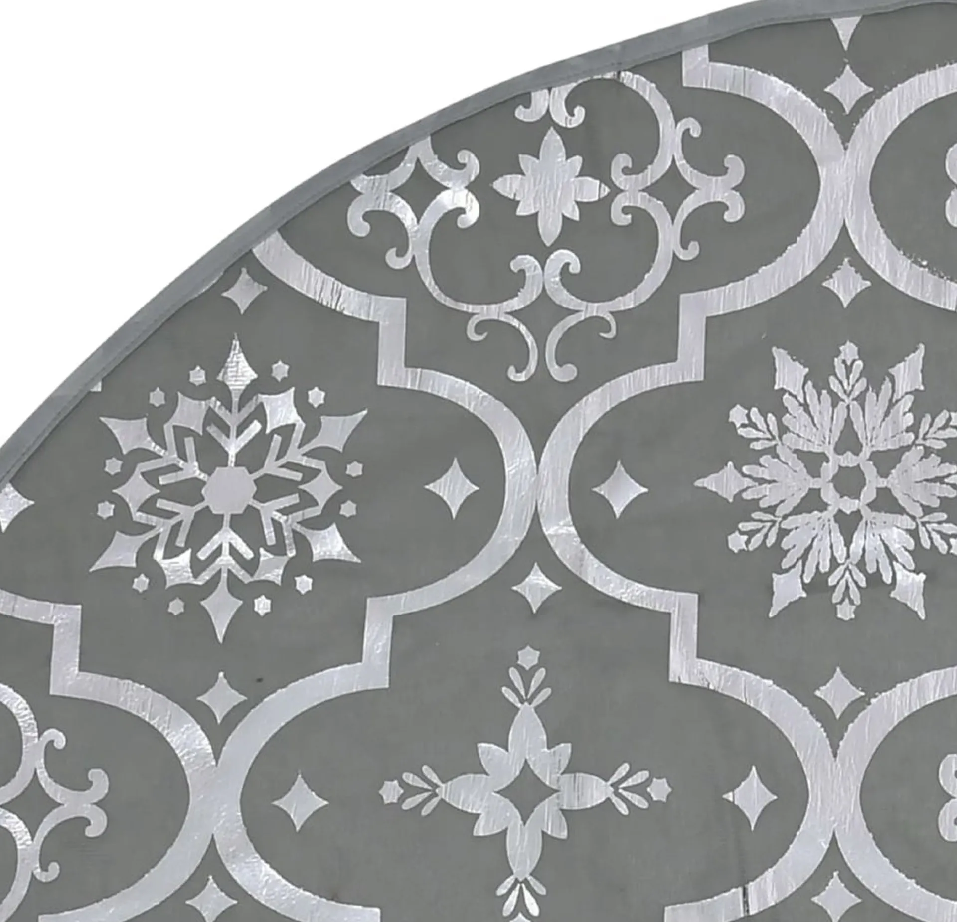 The Living Store Kerstboomrok 90 Cm - Sneeuwpatroon - Inclusief Kerstsok Grijs Discount