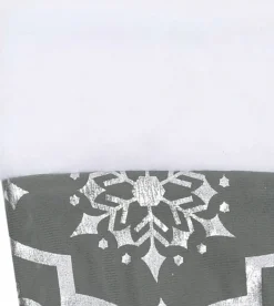 The Living Store Kerstboomrok 90 Cm - Sneeuwpatroon - Inclusief Kerstsok Grijs Discount