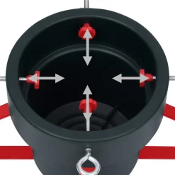 The Living Store Kerstboomstandaard - Metalen Frame - Waterreservoir - Geschikt Voor Echte Boom - 46X46X19 Cm /Rood - Online