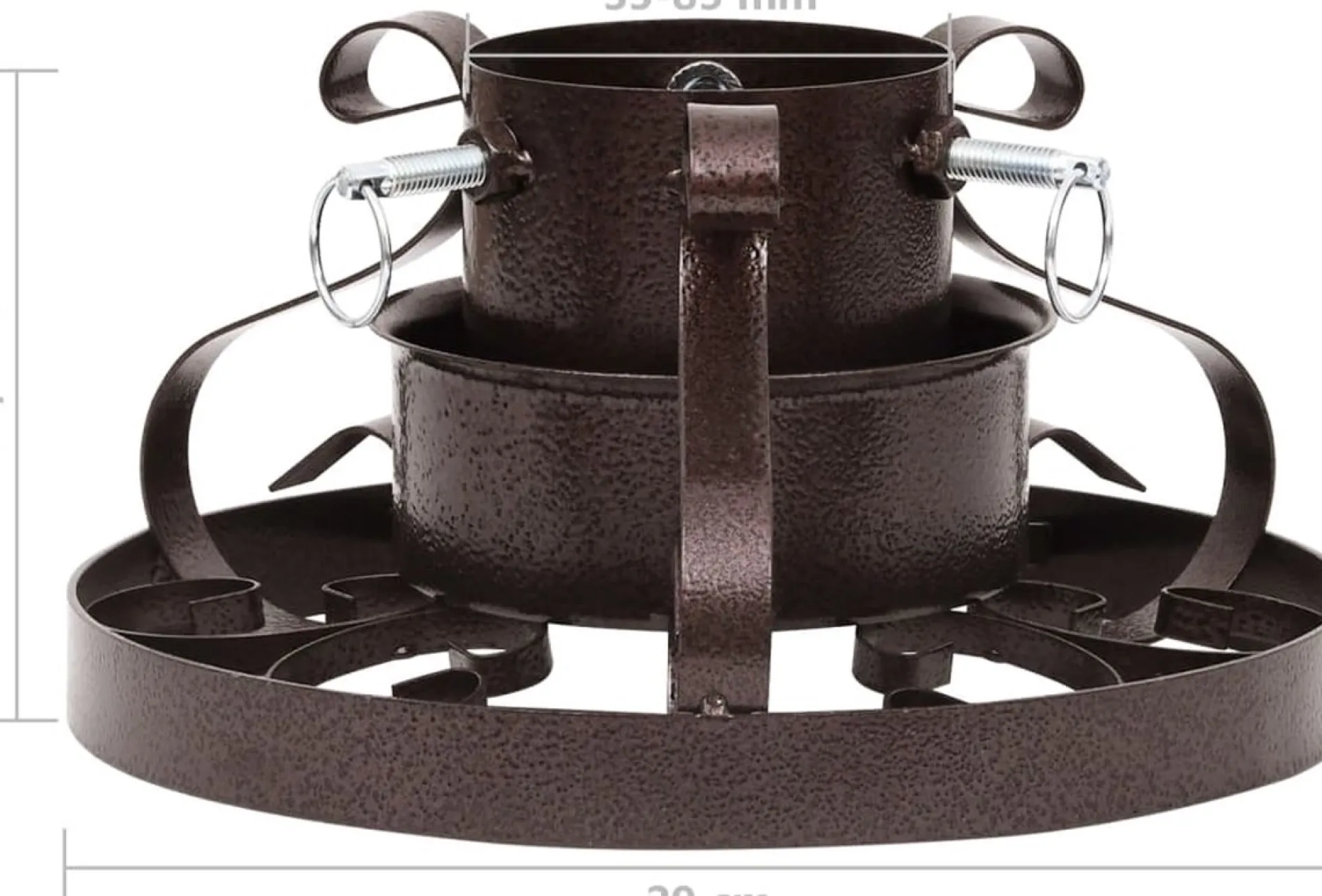 The Living Store Kerstboomstandaard - Antiekkoper - Metaal - 29 X 29 X 15.5 Cm - Geschikt Voor Echte Boom Sale