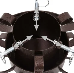 The Living Store Kerstboomstandaard - Antiekkoper - Metaal - 29 X 29 X 15.5 Cm - Geschikt Voor Echte Boom Sale