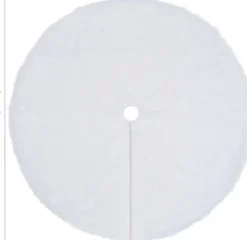 The Living Store Kerstboomrok 122 Cm Kunstbont Wit - Kerstboomrok Cheap