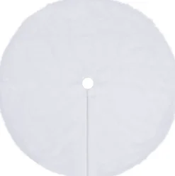 The Living Store Kerstboomrok - Wit 90 Cm - 360 G/M² Kunstbont Met Nonwoven Achterkant Cheap