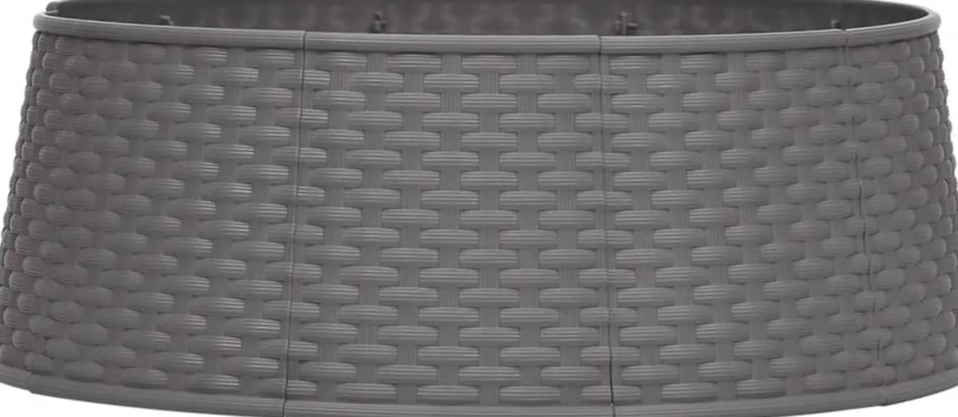 The Living Store Kerstboomkraag - Kunststof 48 Cm Bovenkant / 54 Cm Onderkant - Rattan-Look - Montage Vereist Fashion