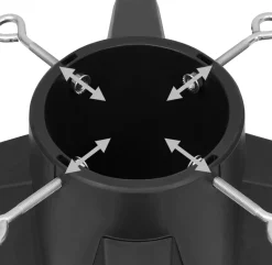 The Living Store Kerstboomstandaard Kunststof - 55.5 X 55.5 X 15 Cm - 2.1 M - 1.3 Liter - 40-105 Mm - Montage Vereist New