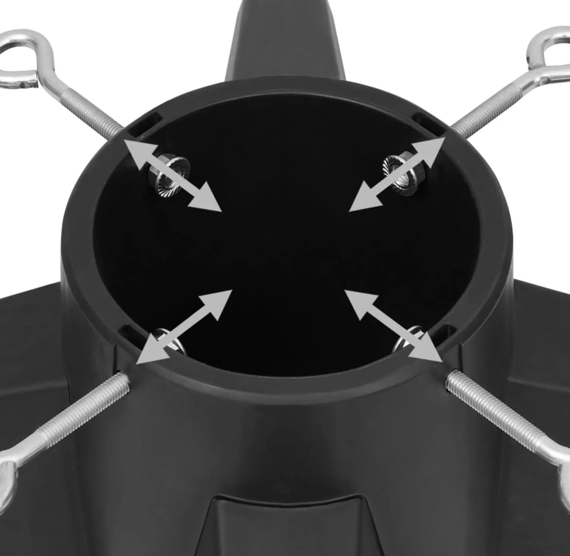 The Living Store Kerstboomstandaard Kunststof - 55.5 X 55.5 X 15 Cm - 2.1 M - 1.3 Liter - 40-105 Mm - Montage Vereist New