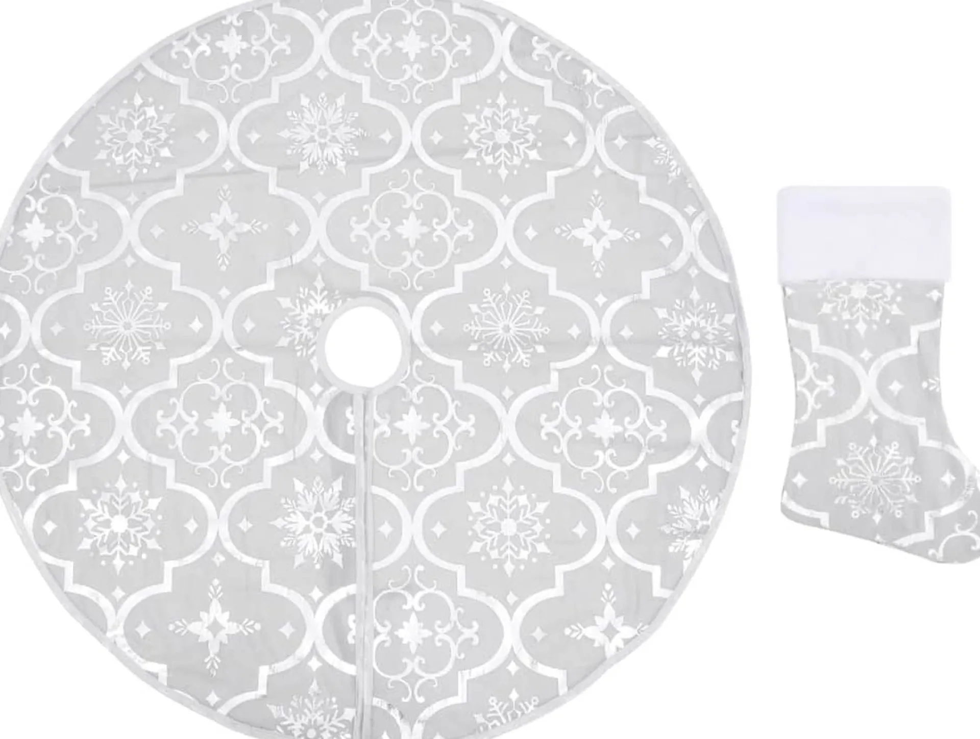 The Living Store Kerstboomrok Luxe Met Sok 90 Cm Stof Kerstboomrok Wit Shop