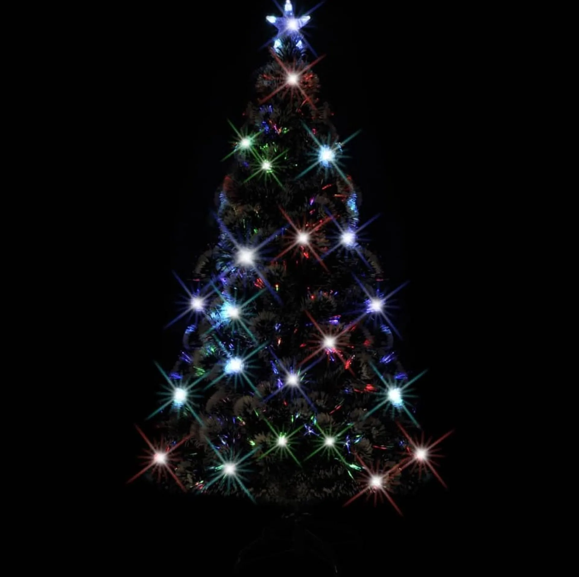 The Living Store Kerstboom - Groen Glasvezel En Staal - 180 Cm - 220 Takken - Led Verlichting New