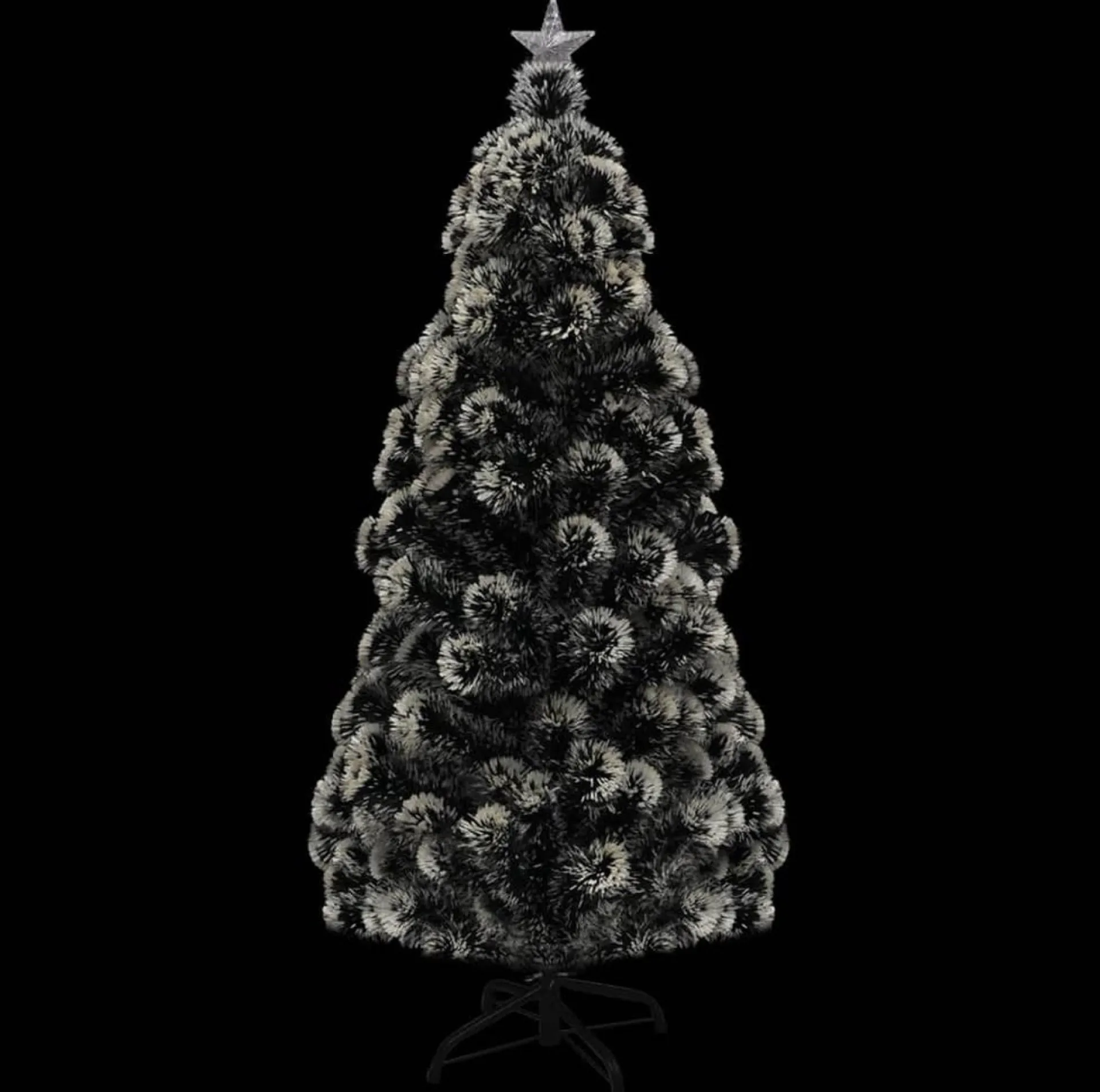 The Living Store Kerstboom - Groen Glasvezel En Staal - 180 Cm - 220 Takken - Led Verlichting New