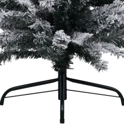 The Living Store Kerstboom Met Led's En Sneeuwvlokken Smal 210 Cm Pvc Groen - Decoratieve Kerstboom Sale