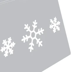 The Living Store Kerstboomkraag Metalen En Wit - 52.5 Cm Bovenkant - 68 Cm Onderkant - 25 Cm Hoogte - Sneeuwvlokkenprint - Montage Vereist Shop