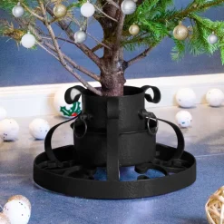 The Living Store Kerstboomstandaard - Metaal - 29X29X15.5 Cm - Antiek Patroon Best