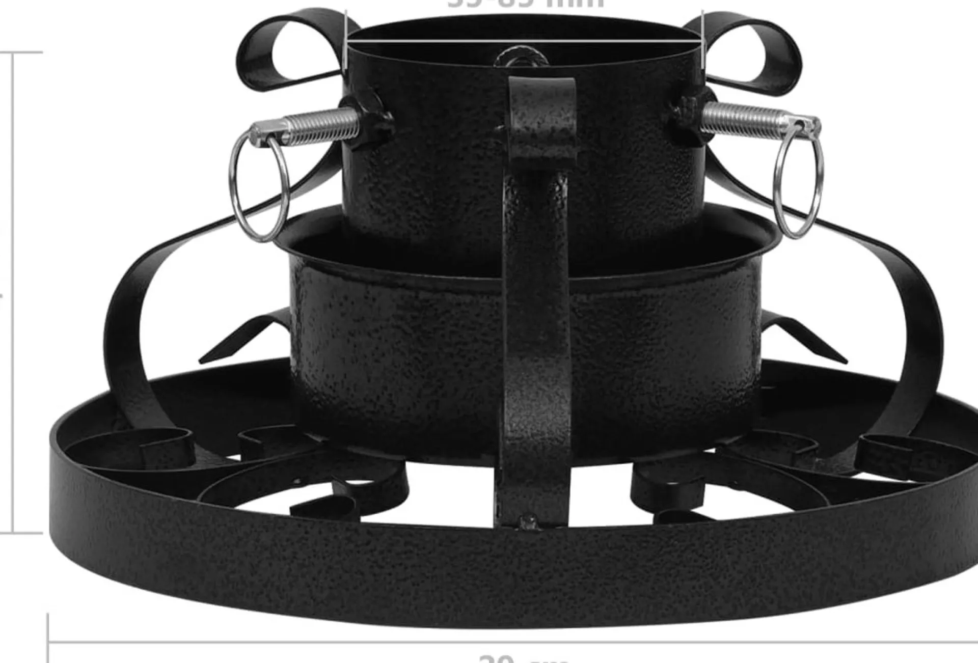 The Living Store Kerstboomstandaard - Metaal - 29X29X15.5 Cm - Antiek Patroon Best