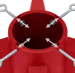 The Living Store Kerstboomstandaard - Kunststof 55.5 X 55.5 X 15 Cm - Geschikt Voor 2.1 M Boom - 1.3 Liter Watertank - Stamdiameter 40-105 Mm - Montage Vereist Store