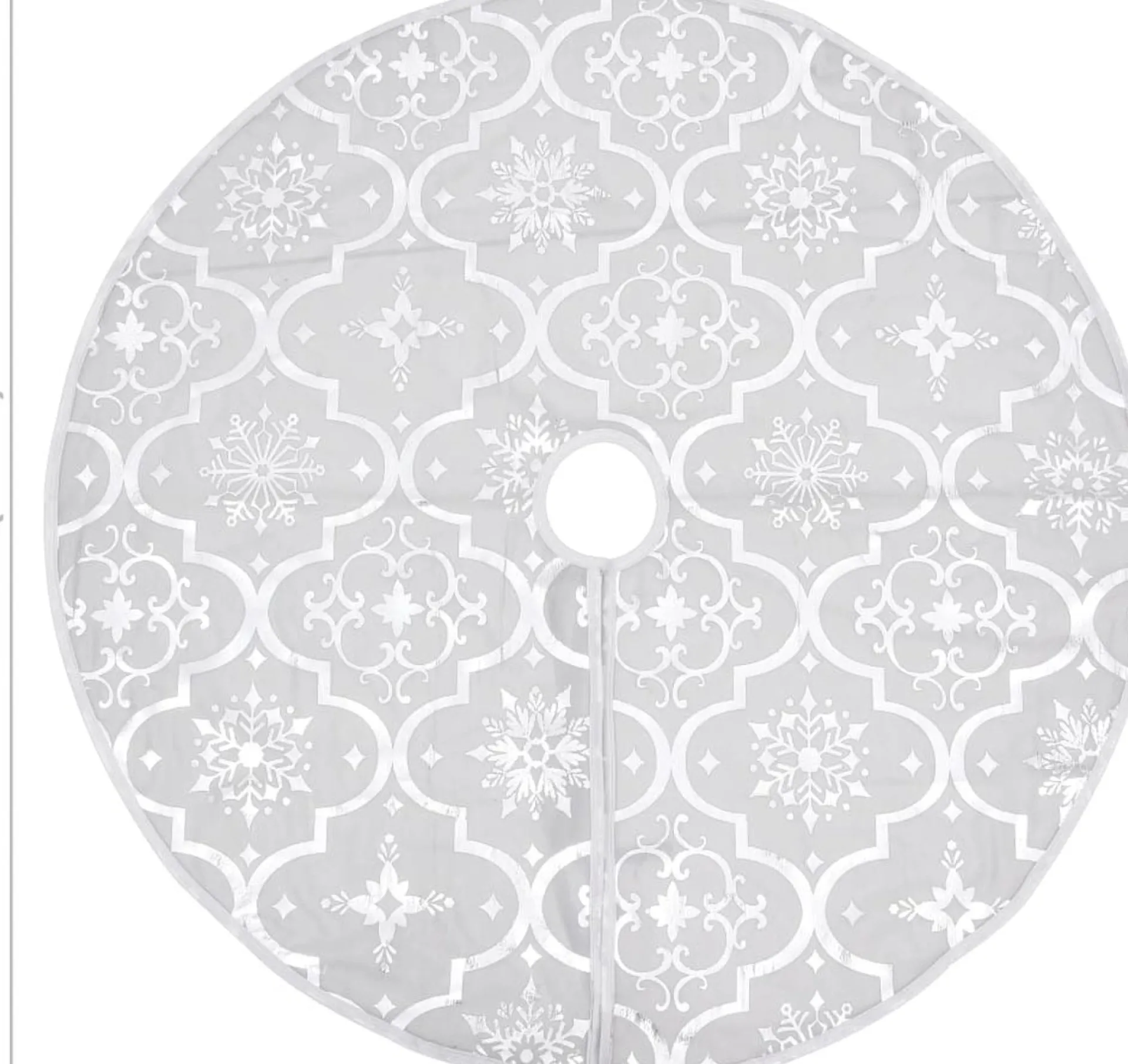 The Living Store Kerstboomrok Sneeuwpatroon 150 Cm - Inclusief Kerstsok Wit Store