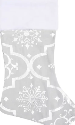 The Living Store Kerstboomrok Sneeuwpatroon 150 Cm - Inclusief Kerstsok Wit Store