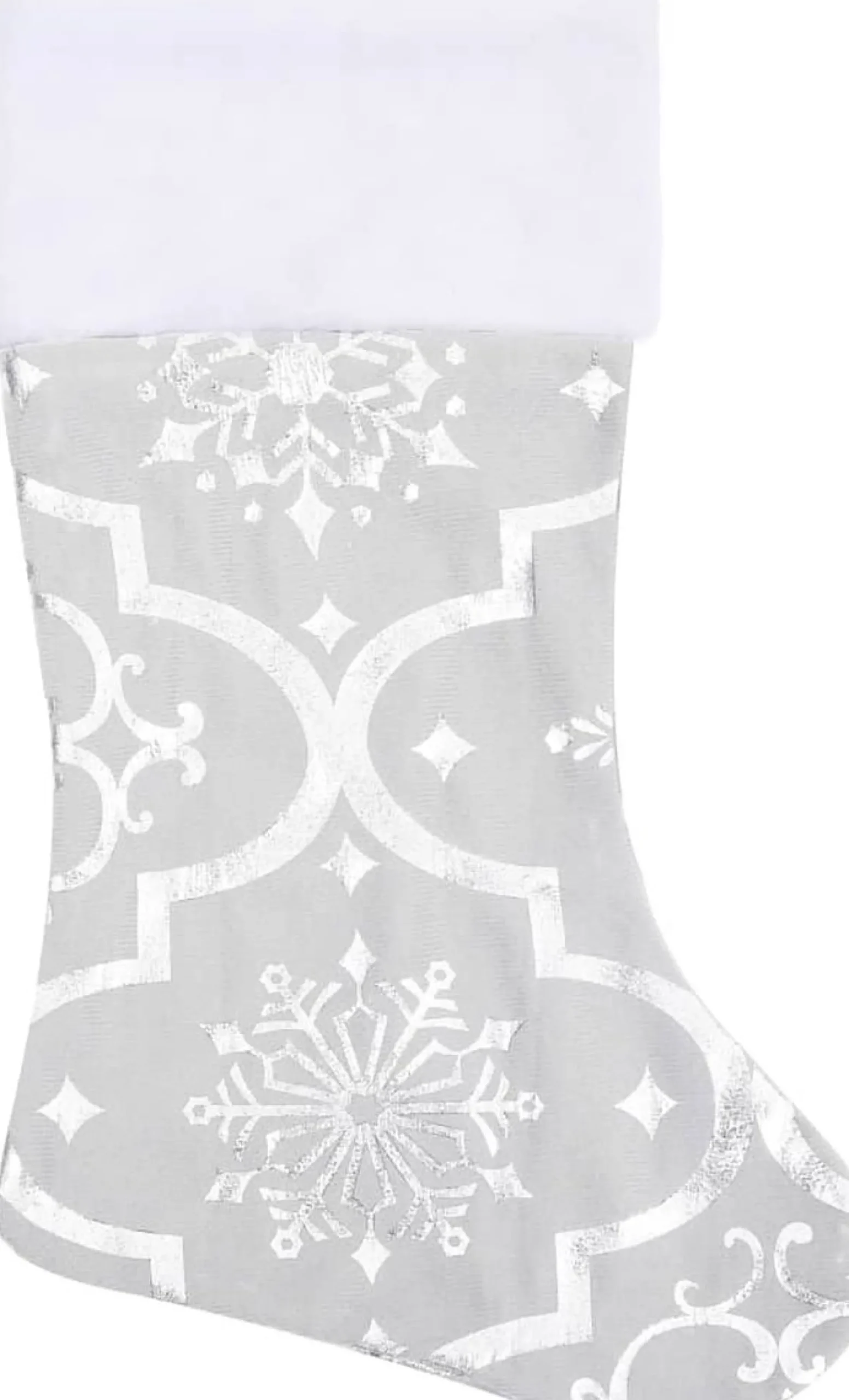 The Living Store Kerstboomrok Sneeuwpatroon 150 Cm - Inclusief Kerstsok Wit Store