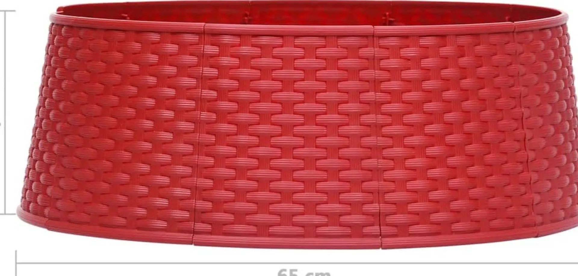 The Living Store Kerstboomkraag Kunststof - 57Cm/65Cm - Rattan-Look - Montage Vereist Flash Sale