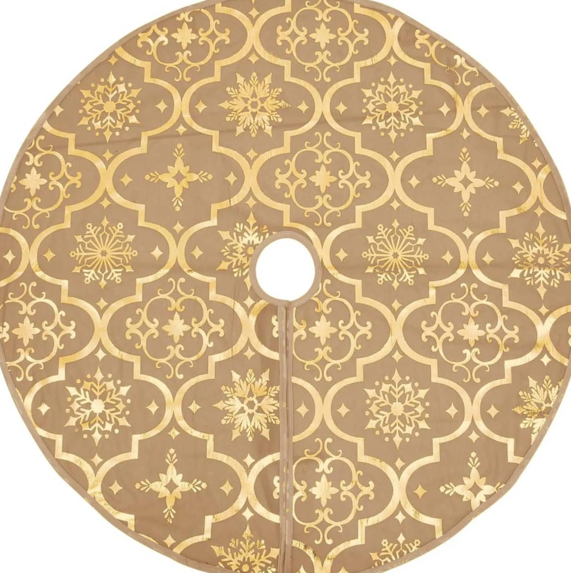 The Living Store Kerstboomrok - Sneeuwpatroon - 150 Cm Geel Store