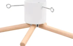 The Living Store Kerstboomstandaard - Kruisbasis - Waterreservoir - Duurzaam - Montagehandleiding - Wit - Hout En Metaal - 46X46X21Cm - 1.3L - 2.1M - 30-110Mm - Geschikt Voor Echte Boom Best